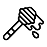 cuchara de miel icono